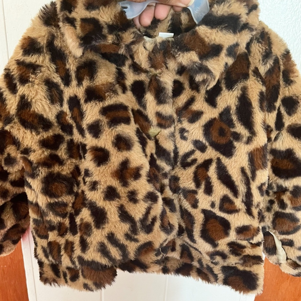 Cheetah girl fur coat
